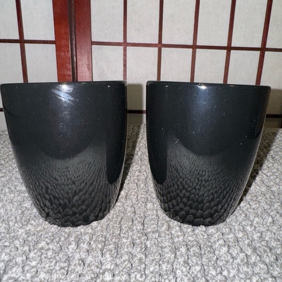 Corelle Stoneware Black Coffee Cups Mugs Set of 2 - Picture 7 of 15